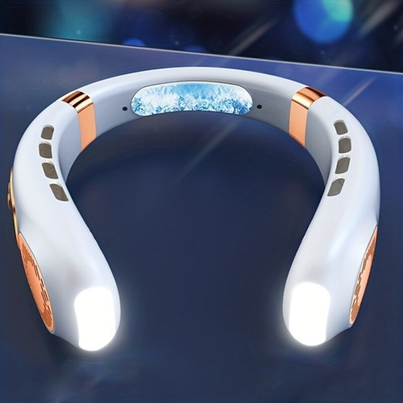 5-Speed Neck Fan Hands Free Portable Fan Leafless Hanging Neck Fan Rechargeable