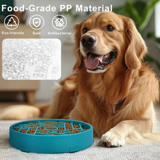 Slow Feeder Dog Bowls Large Medium Breed,Anti-Choking Slow Eating Dog Food Bowl,Non Slip Pet Slower Food Feeding Bowls Large Puzzle Slow Feeder Bloat Stop Maze Dog Dishes,Dark Green