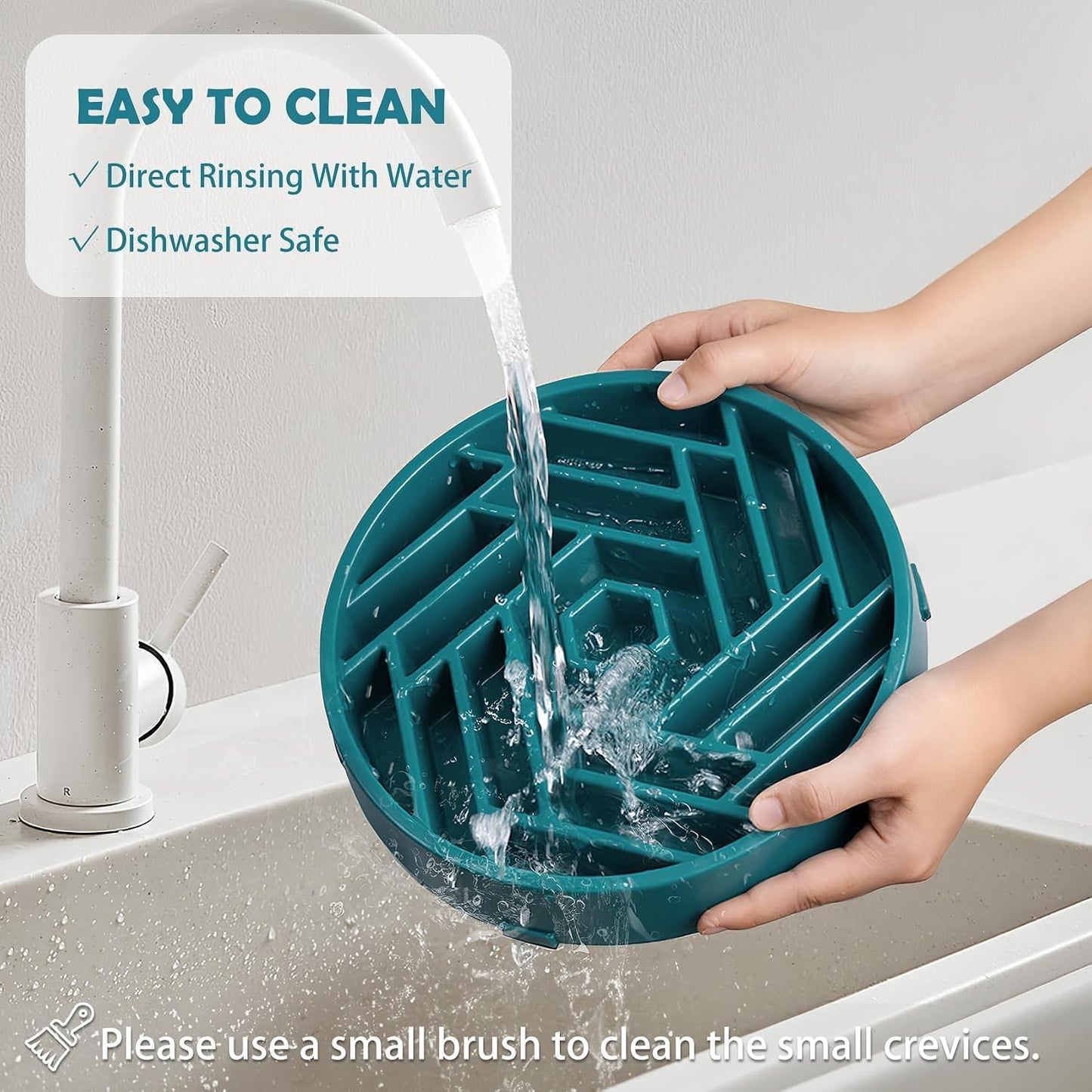 Slow Feeder Dog Bowls Large Medium Breed,Anti-Choking Slow Eating Dog Food Bowl,Non Slip Pet Slower Food Feeding Bowls Large Puzzle Slow Feeder Bloat Stop Maze Dog Dishes,Dark Green